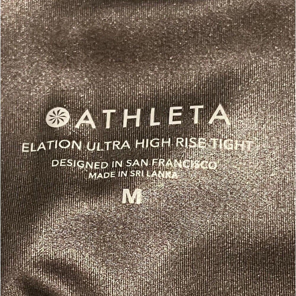 Athleta Elation Ultra High Rise 7/8 Tight Leggings Womens M Purple Shimmer Yoga - Picture 4 of 6
